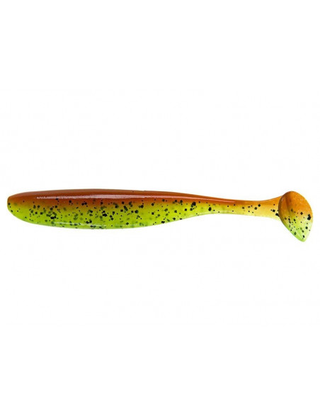 Keitech Easy Shiner 5", Fb.: Motoroil / Chartreuse