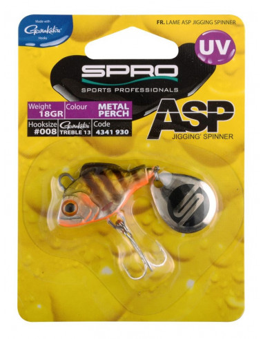Spro ASP Spinner UV 18 g., Fb.: Metal Perch