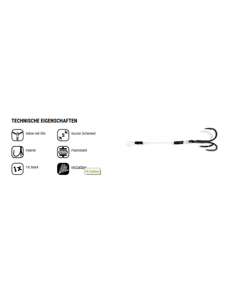 VMC 7547F Finess Fluoro Stinger, Tragk.: 7 kg./ Hakengr.8