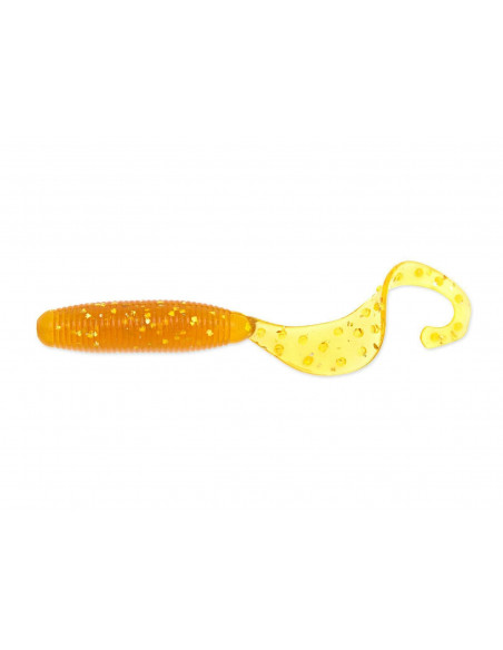 reins Fat G-Tail Grub 4", Fb.: Motoroil Gold Flake