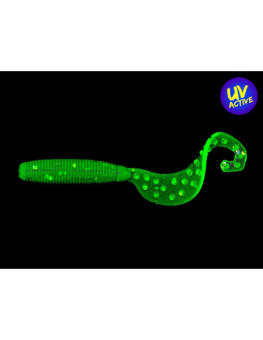 reins Fat G-Tail Grub 4", Fb.: Motoroil Gold Flake
