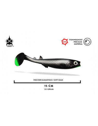 Fishing Ghost RenkyShad V2 15 cm / Fb.: Black...