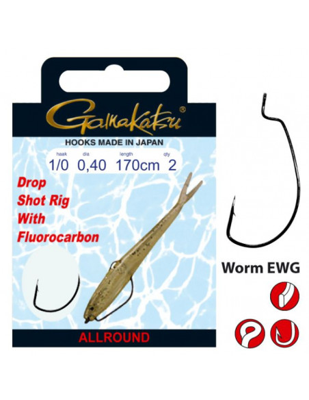 Gamakatsu Drop Shot Rig Worm Gr.2 / 0,31 / 170 cm