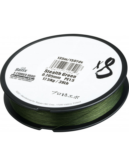 Sufix X8 Carrier Braid 0,165 mm/ 10,5 kg./ 150 m / Stealth Green