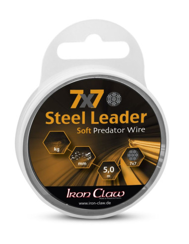 Iron Claw 7x7 Steel Leader Soft Predator Wire...