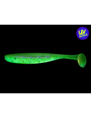 Keitech Easy Shiner 5", Fb.: Motoroil / Chartreuse