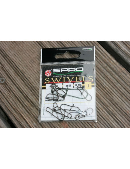 Spro Fast Lock Karabiner Gr.1, 38 kg Tragkraft