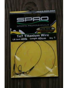 Spro Predator 1x7 Titanium Vorfach 40 cm, Tragk.: 18,2 kg 2