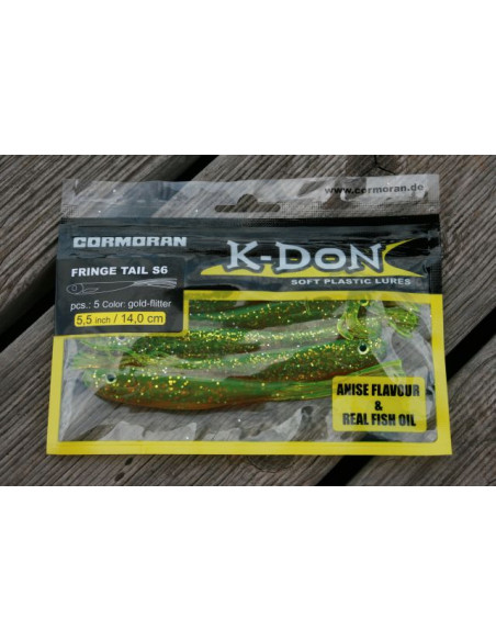 K-Don S6 Fringe Tail 14 cm / Fb.: Gold-Flitter