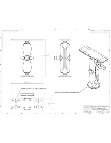RAM Mounts MB-8 Echolothalterung 1,5" RAM-111U-B