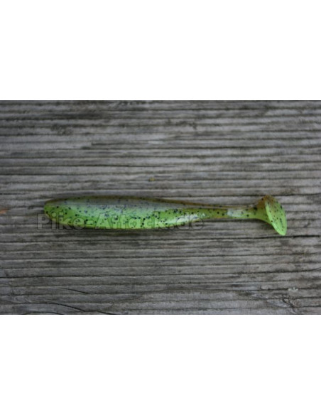 Keitech Easy Shiner 5", Fb.: Green Pumpkin / Chartreuse