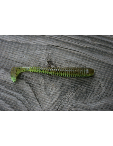 Keitech Swing Impact 4", Fb. Green Pumpkin/Chartreuse