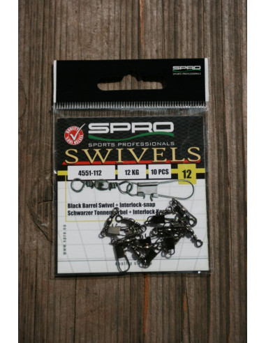 Spro Tönnchenwirbel mit Interlock Karabiner, Gr.12