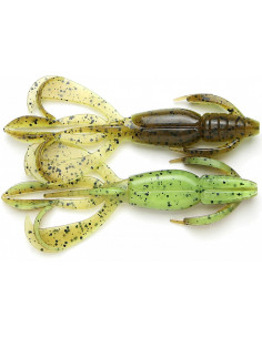 Keitech Crazy Flapper 3,6", Fb.: Green Pumpkin Chartreuse