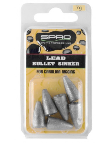 Spro Lead Bullet Sinkers 5,2  g.