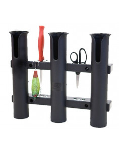 Tempress Fish-on 3-fach Rutenhalter, schwarz