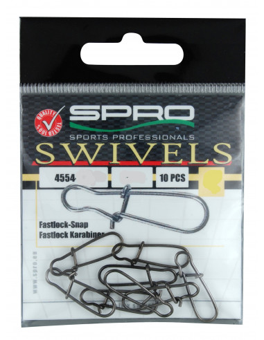 Spro Fast Lock Karabiner Gr.3, 24 kg Tragkraft