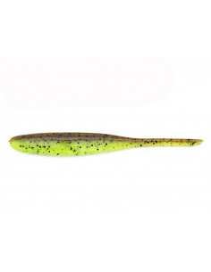 Keitech Shad Impact 4", Fb.: Green Pumpkin/Chartreuse